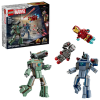 LEGO MARVEL 76320 Iron Man e War Machine contro i droni di Hammer