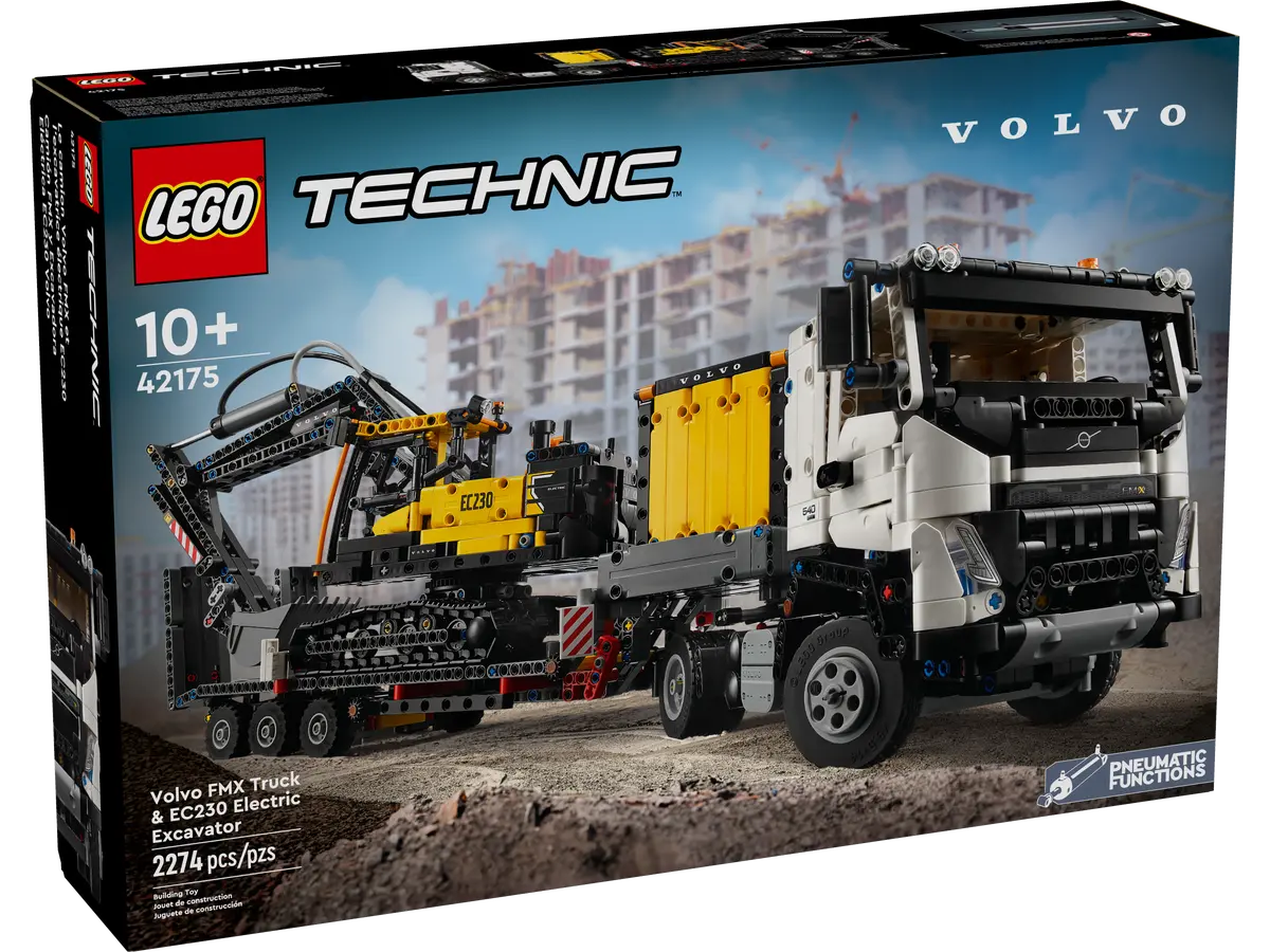LEGO TECHNIC 42175 Autocarro Volvo FMX ed Escavatore elettrico