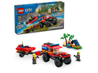 LEGO CITY 60412 Fuoristrada antincendio e gommone di salvataggio