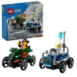 LEGO CITY 60459 Pack veicoli da corsa: aereo contro letto d’ospedale