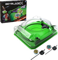 BEYBLADE X Sneak Attack Battle Set Arena Verde e 2 Trottole Hasbro