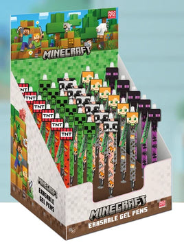 MINECRAFT Gel Penna Cancellabile con topper