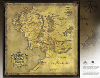 Puzzle 1000 pezzi - Mappa Terra di Mezzo - Il Signore degli Anelli