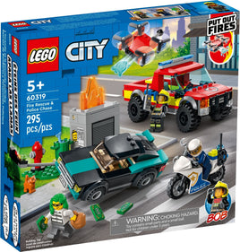 LEGO CITY 60319 SOCCORSO ANTINCENDIO E INSEGUIMENTO DELLA POLIZIA