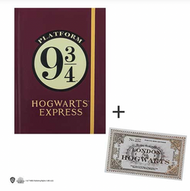 Notebook Binario 9 e 3/4  con biglietto Hogwarts Express