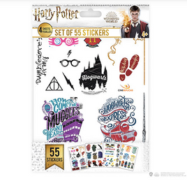 Set di 55 adesivi Harry Potter saga